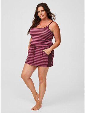 Torrid 3X Super Soft Cami Tank Top – Purple & Burgundy Striped – NWT